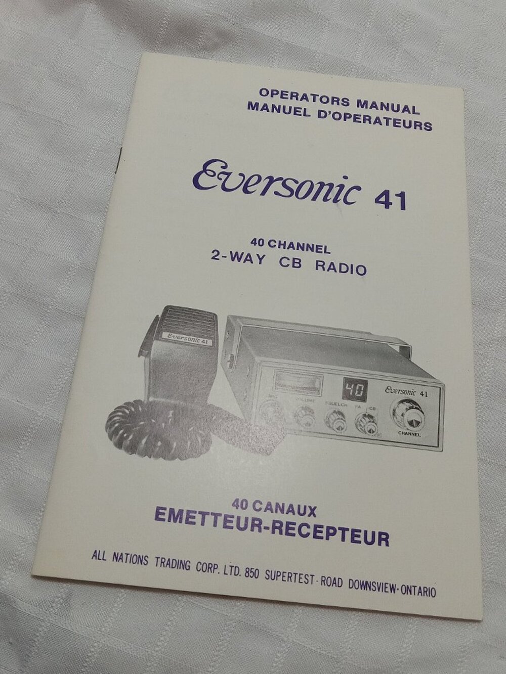 Vintage Guide "Operator manual for the Eversonic 41"